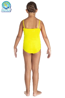 BODY LYCRA SPALLINE TINTA UNITA GIALLO BAMBINA